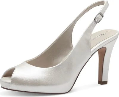 Produktbild von Tamaris Damen Pumps Slingback Peeptoe High Heel 1-29619-42, Größe:40 EU, Farbe:Weiß