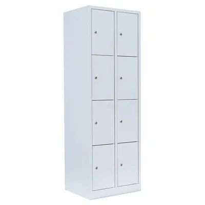 Produktbild von Schließfachschrank Wertfachschrank Fächerschrank Spind 8 Fächer Lichtgrau 520420