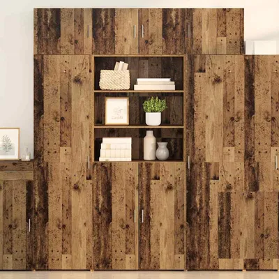 Imagen del producto de vidaXL Armario de almacenamiento de madera reciclada, 80 x 42,5 x 225 cm, material de madera