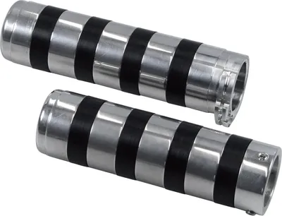 Produktbild von RST Lenkergriffe Rubber-Design Alu f. Harley geschlossen poliert