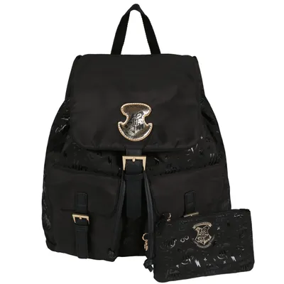 Produktbild von Schwarzer Rucksack mit Fächern HOGWARTS Harry Potter
