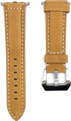Produktbild von BStrap Leather Lux Armband für Apple Watch 38/40/41mm, silver/brown