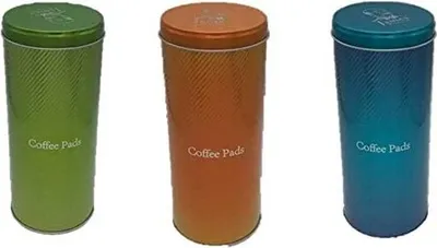 Produktbild von 3x Kaffeepaddose - Kaffeedose für Kaffeepads - Aufbewahrungsbehälter für Kaffeepads…