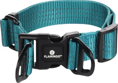 Produktbild von Flamingo Halsband Zorba türkis, Größe: M / Breite: 32 mm