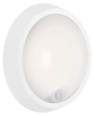 Produktbild von BRILONER HELSINKI LED Außenwandleuchte kabellos, IP44 Spritzwasserschutz, Bewegungsmelder, Dämmerungssensor, Reichweite 8m, weiß, 17 x 7 cm