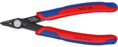 Image de Pince coupante latérale pour l'électronique Super-Knips® L.125mm forme 3 facette non brün.KNIPEX