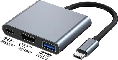 Produktbild von INF Hochwertiger 4K30Hz USB-C Hub mit 100W PD-Aufladung