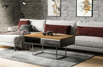 Produktbild von Endo-Möbel Couchtisch Enna 100x60x53 cm Wohnzimmertisch mit Ablagefach (Craft Eiche)