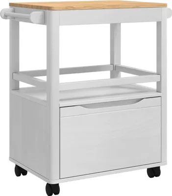Produktbild von vidaXL Küchentrolley FLORO Weiß 72,5 x 45 x 80 cm Massivholz Kiefer