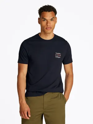 Produktbild von Tommy Hilfiger Stack T-Shirt für Herren mit regulärem Fit und minimalistischem Design