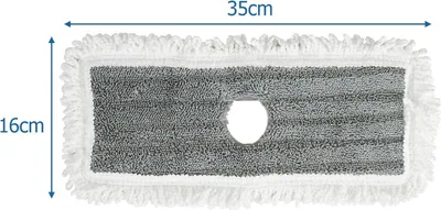 Obrázek produktu pro Sada 6 omyvatelných hlavic mopu, 35x16 cm, šedá