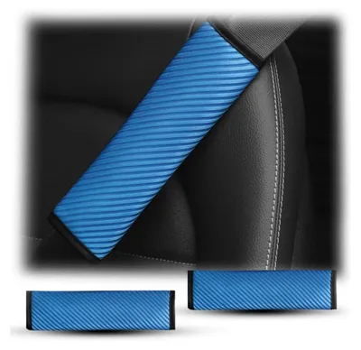 Immagine prodotto di Cuscino di sicurezza per cinture di auto, blu, per adulti e bambini, composto da 2 pezzi
