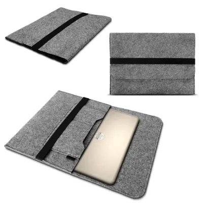 Produktbild von Notebook Hülle HP ProBook 450 G6 Schutz Tasche Filz Cover Schutzhülle 15,6 CaseFarbe:Grau