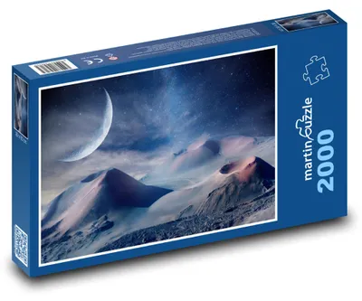 Zdjęcie produktu dla Puzzle 2000 Wygasłe wulkany - księżyc, gwiazdy - martinpuzzle