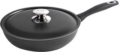 Immagine prodotto di Ibili Induplus 400626N Padella, diametro massimo 26 cm, alluminio, adatta per fornelli a induzione, rivestimento antiaderente, coperchio incluso