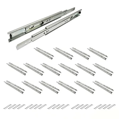 Produktbild von YALION® 15 Paar Schubladenschienen Vollauszug 350 mm Kugelauszug,35 mm Stahl Führungsschienen seitliche Montage mit Schrauben, belastbar bis 35 kg