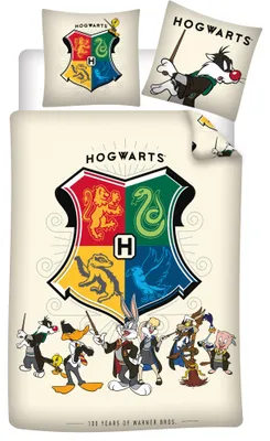 Immagine prodotto di Set di biancheria da letto Hogwarts Looney Tunes 135 x 200 cm
