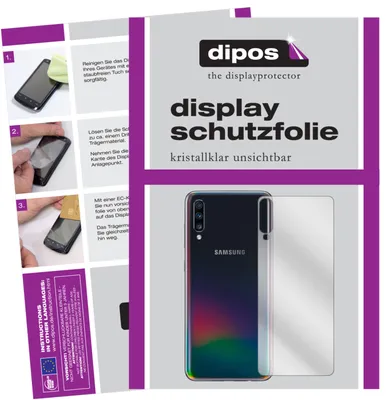 Produktbild von 2x Schutzfolie für Samsung Galaxy A70 Rückseite klar Displayschutzfolie Folie