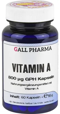 Image de GALL PHARMA Vitamine A 800 µg GPH gélules, 60 gélules