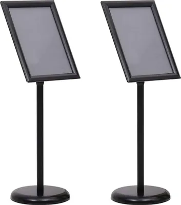 Produktbild von Plakatständer 2 pcs Schwarz 45 x 32,7 x 108 cm Aluminium