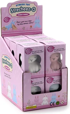 Obrázek produktu pro Pružný mačkací hračka – zajíček, 1 ks, mix, TY913
