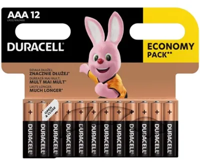 Produktbild von Duracell 5000394203389, Einwegbatterie, AAA, Alkali, 1,5 V, 12 Stück(e), Schwarz, Bronze, Silber