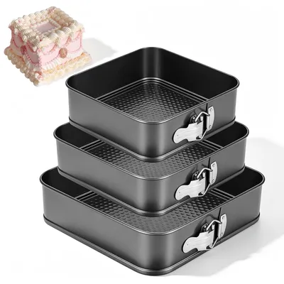 Springform-Set, 3er, 24/26/28 cm, Kohlenstoffstahl