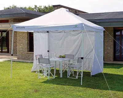Immagine prodotto di Gazebo Pieghevole da Giardino in Ferro 3x3m Bianco