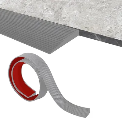 Zdjęcie produktu dla Próg z antypoślizgową powierzchnią - Płyta progowa - Bezbarierowy dostęp - Samoprzylepna instalacja - 90 x 8 cm - Szary