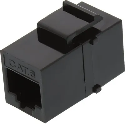 Image de XtendLan Keystone/Coupleur, RJ45, CAT6, UTP, noir, installation de câbles sans heurts