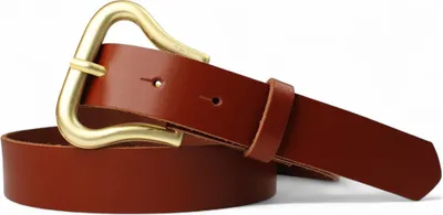 Produktbild von Ledergürtel Damen Echtleder 3 cm, Schnalle mattgold, Gürtel Vintage FRONHOFER