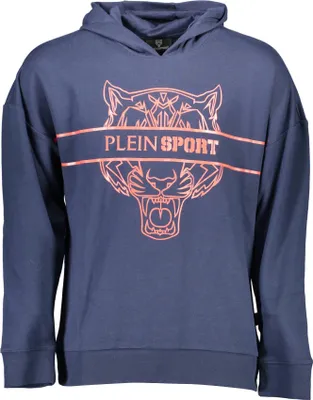 Produktbild von Trendiges blaues Herren-Sweatshirt mit Kontrastdetails & Logo-Druck