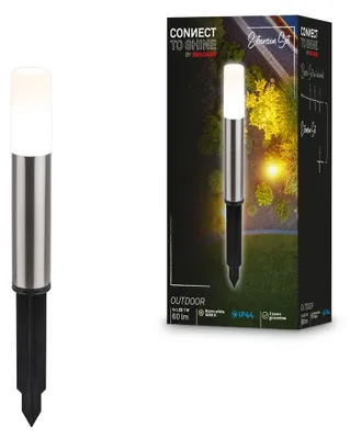 Produktbild von Briloner Connect to Shine Wegeleuchte Erweiterung 36,5cm 1W 60lm 3000K Warmweiß Erdspieß Edelstahl - LED Poller Garten Terrasse