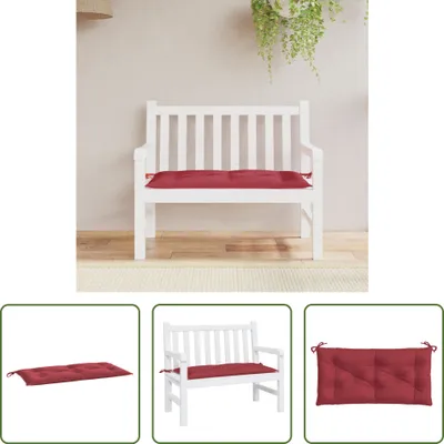 Produktbild von The Living Store Gartenbank-Auflage Weinrot 110x50x7 cm Oxford-Gewebe