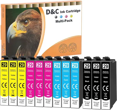 Produktbild von DC 12x 29XL Druckerpatronen Kompatibel für Epson 29 XL Patronen mit Epson Expression Home XP-442 XP-445 XP-342 XP-352 XP-452 XP-335 XP-345 XP-235