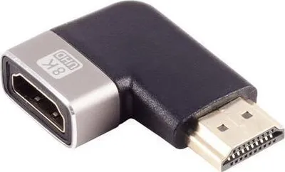 Produktbild von HDMI-A Adapter, 90° Winkel, 8K, Metall - Ausrichtung: links