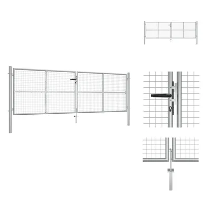 Produktbild von vidaXL Gartentor Verzinkter Stahl 415 x 175 cm Silbern -  Gartentore