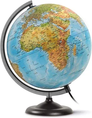Produktbild von Famanu Weltkugel 30 cm – Blaue educative Globus mit drehbarem Standfuß