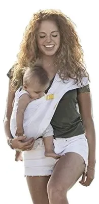Image de Porte-bébé - Position M ergonomique - Imperméable - Blanc - De 0 à 2 ans