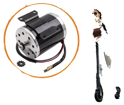 Image de Moteur électrique, puissance 500 W, tension 24 V, vitesse à vide 2800-3000 tr/min, vitesse nominale 2500 tr/min, dimensions 22 x 16 x 15 cm