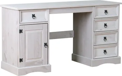 Produktbild von Schreibtisch New Mexico Kiefer massiv grau Arbeitstisch Büro Computer PC Tisch