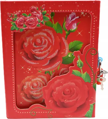 Produktbild von Tagebuch mit Schloss Blumen Rosen B6 - Geheimes Notizbuch Kinder Hardcover Mädchen