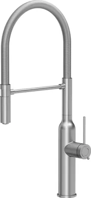 Produktbild von QUADRON MARILYN Q Line SteelQ, Küchenarmatur Mischbatterie 360°, Armatur Küche Edelstahl, Farbe: Stahl, Höhe: 54,5 cm, Wasserhahn für Küche