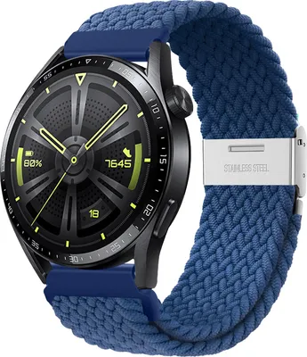 Produktbild von BStrap Elastic Nylon 2 Armband für Garmin Venu 2 Plus, cold blue