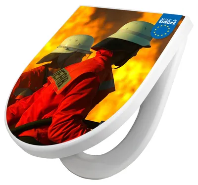 Produktbild von WC Sitz mit Absenkautomatik D Form Motiv Feuer [TDW3 10168]