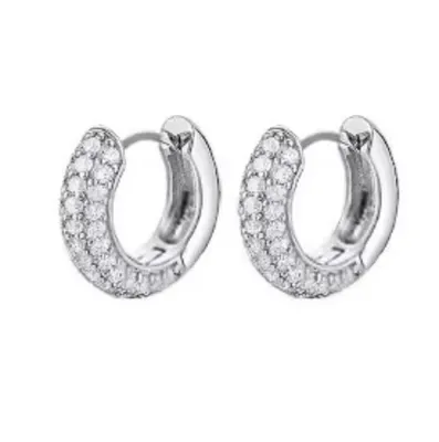 Produktbild von Damencreolen Ohrringe für Damen & Mädchen Zirkonia Party Style GESCHENKIDEE, Sterlingsilber 925, inklusive Geschenkschachtel