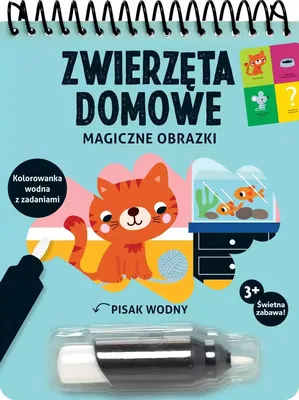 Productafbeelding van Magiczne obrazki Zwierzęta domowe Kolorowanka wodna z zadaniami - Deborah van de Leijgraaf (Malbuch für Kinder auf Polnisch)