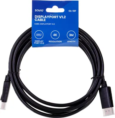 Immagine prodotto di Kabel DisplayPort M - DisplayPort M 3 m czarny