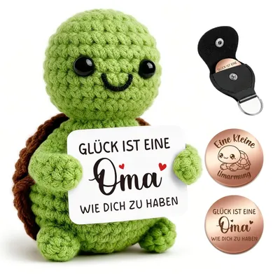 Productafbeelding van Handgehaakte Schildkröte als gelukbrenger voor Oma