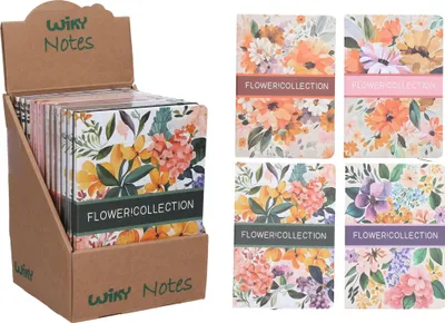 Produktbild von Notizbuch liniert 21 x 14,5 cm, 80 Seiten – Blumen